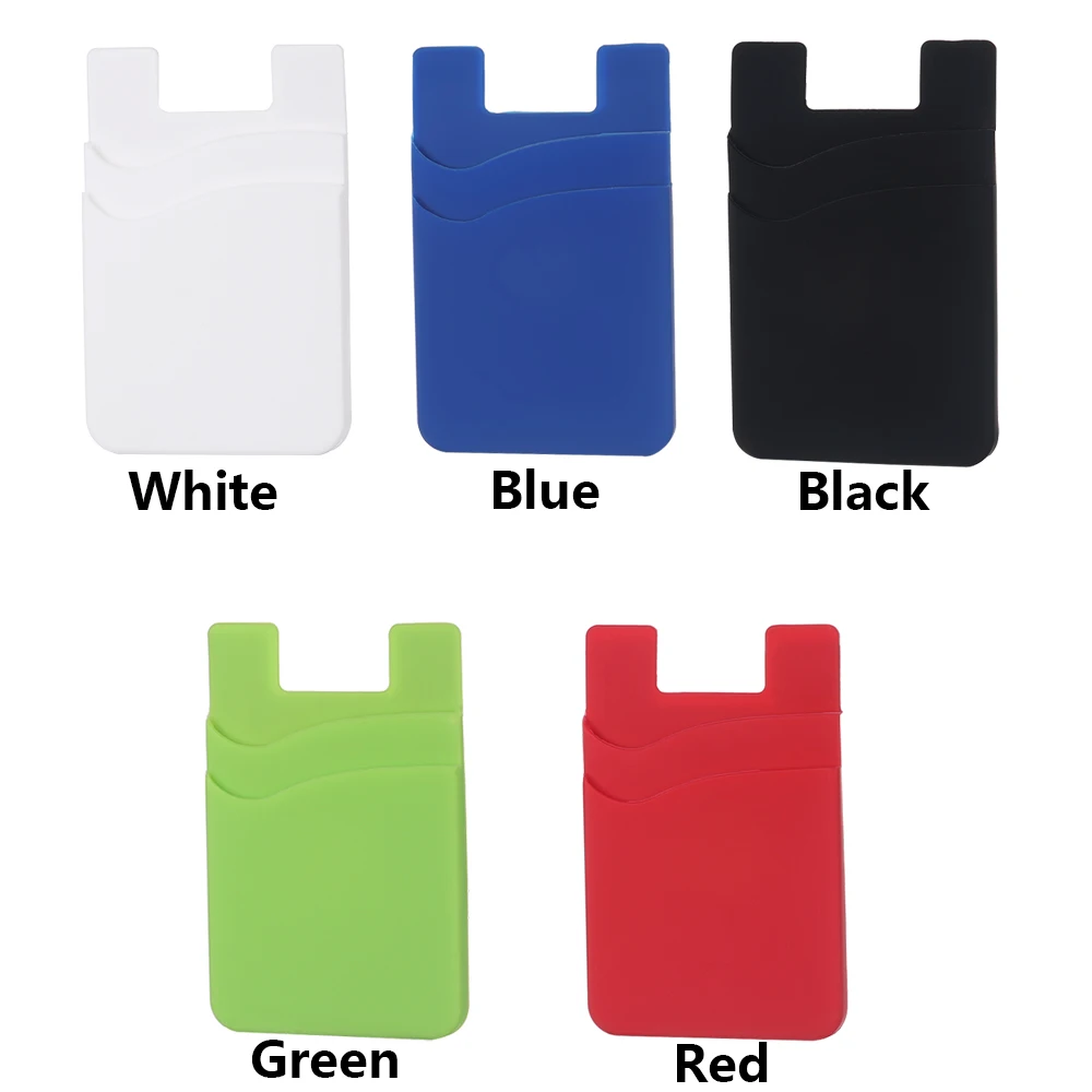 Silicone Smart Card Wallet - Sticky Wallet with Cell Phone Pocket