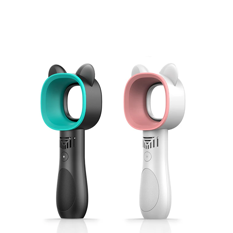 Lava Beauty New Korean Mini Handheld Portable USB Fan Cat Ears Cute Cat Leafless Fan for Eyelash Extension Drying