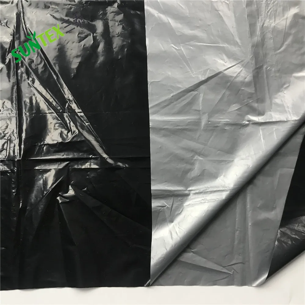 Поли-пленка для борьбы с сорняками 30 микрон черная Серебристая светоотражающая пленка