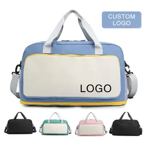 Hot Selling Custom New Designer Large Capacity Portable Gym Yoga Sports Duffel Bag Travel Bag With Shoes Compartment