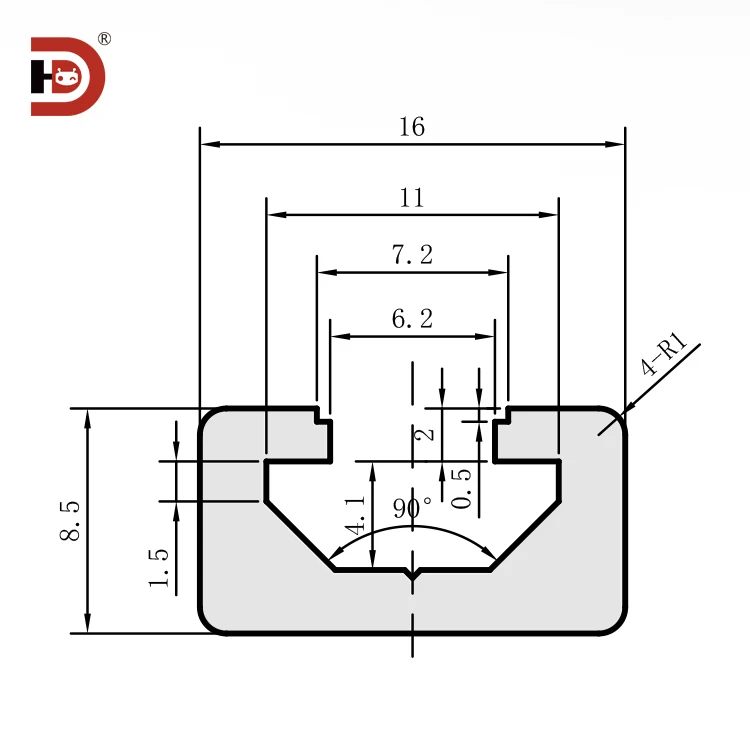 product 9  16c groove track aluminum alloy profile sensor photoelectric switch guide rail 85  16u shaped guide rail aluminum profile-3