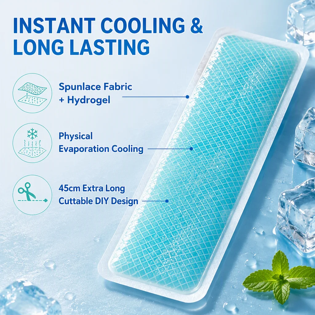 OEM Cooling Patch for Neck Breathable Heat Relief Body Cooler Pad for Summer Use