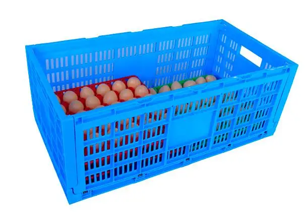 Join HDPE Plastic Foldable Transport Egg Crate Moving Tote Box Collapsible Collapsible Container Crate Collapsible Container