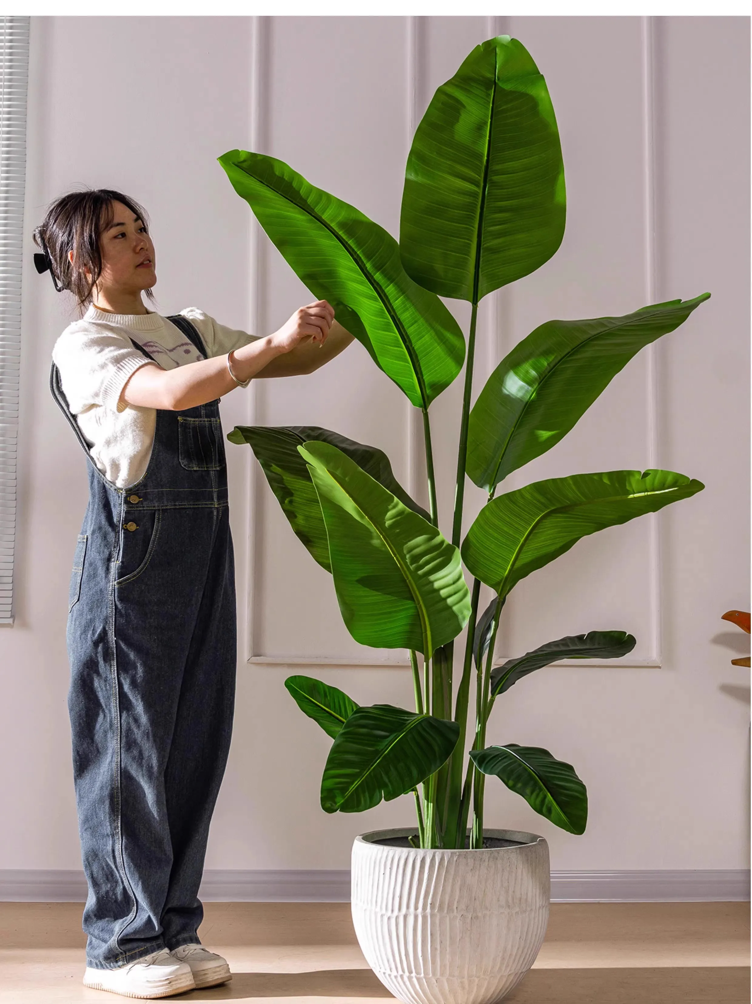 product artificial plants potted indoor outdoor greenery decoration faked faux stimulation tree bonsai leaves artificial palm tree694-10