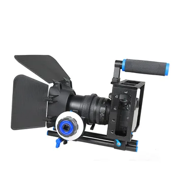 YELANGU Portable DSLR Mini Camera Cage Shoulder Mount Rig Kit C100 Contain Follow Focus Matte Box Support Universal Cameras detail image