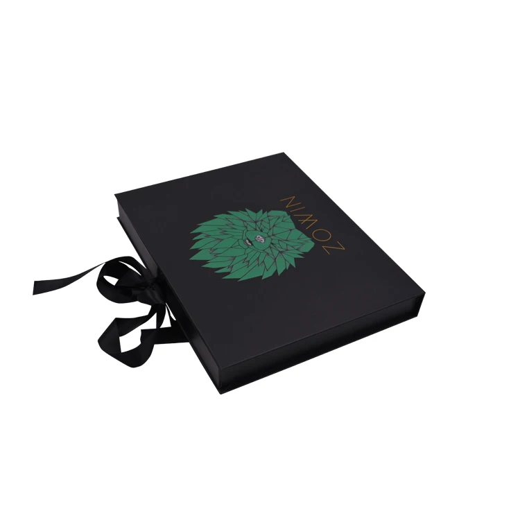 Luxury Custom Red Wigs Gift Box Chocolate Packaging with Ribbon Closure and Satin for Bundle Hair Extensions Beauty Products