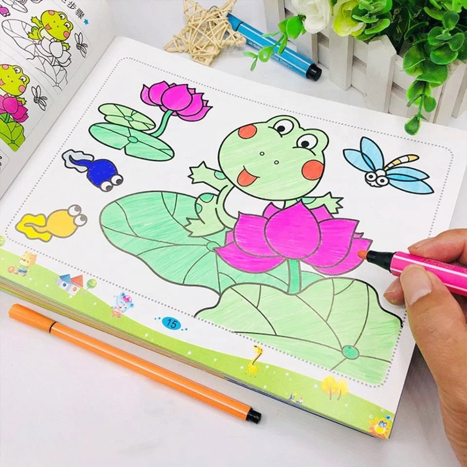 Children Coloring Book Printing Drawing Book With Pencil And Crayon ...