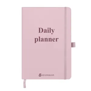 Professional Low MOQ Hardcover PU Leather Notebook A5 Dark Blue Office Conference School Journal/Diary with Logo Sewing Bound