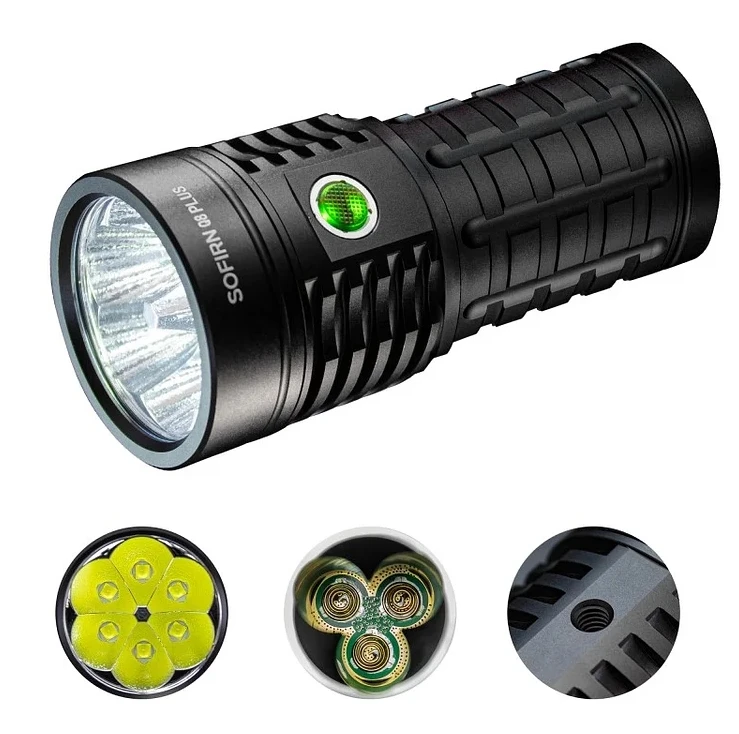 Q8 Plus 16000lm LED Flashlight - Long Range & Rechargeable