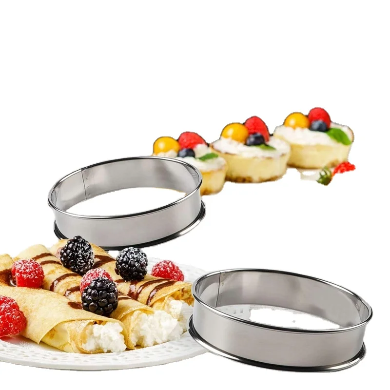 Hot Sales High Quality Mulitiple Shapes Circular Stainless Steel Mousse Dessert Ring Cake Small Mousse Cake Rings