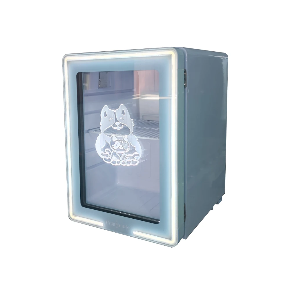 Custom Mini Glass Door Caviar Fridge Portable Table Top Factory Installation for Hotel Use