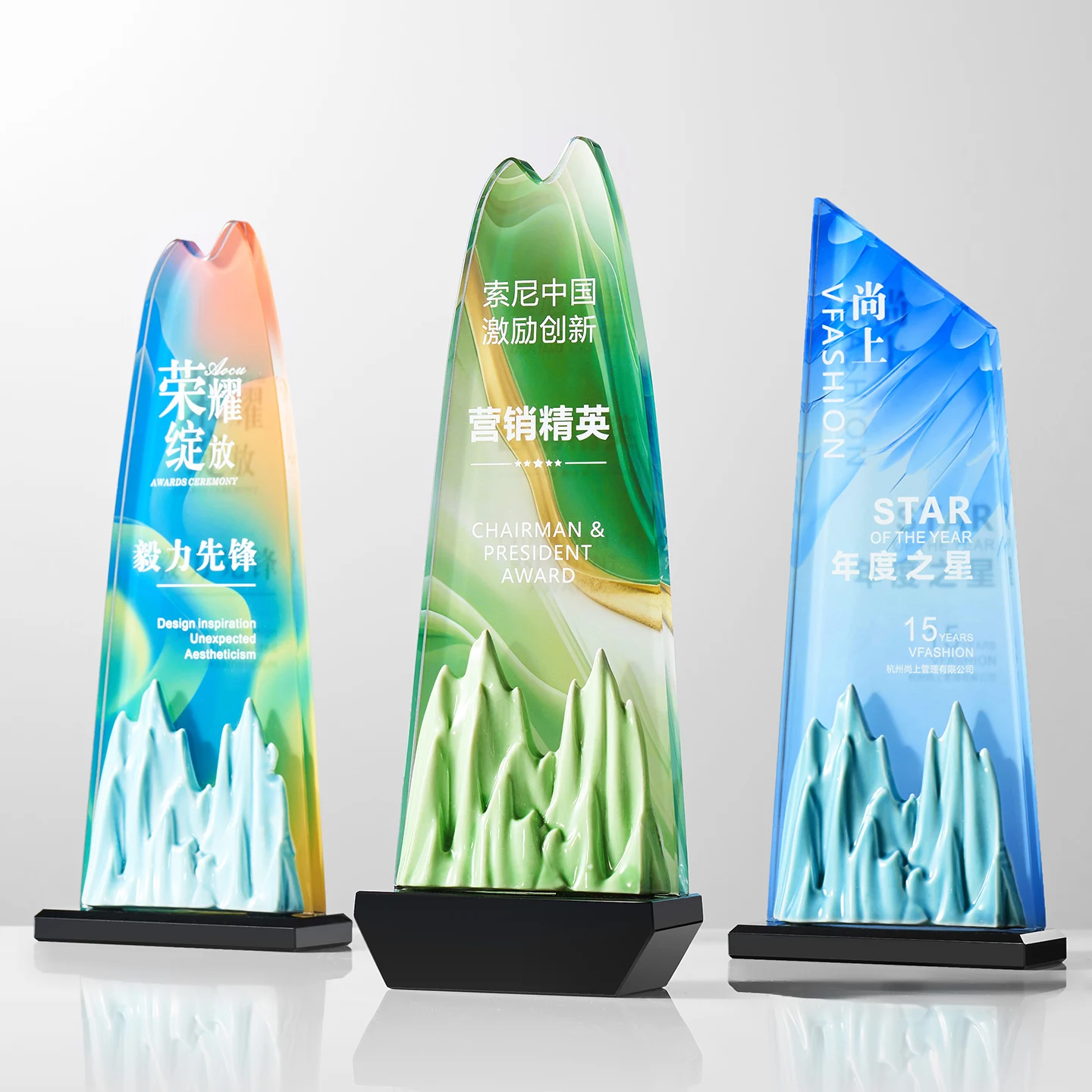 Outstanding Employee Crystal Trophy for Leadership Promotion Other Crystal Crafts WDY-0421