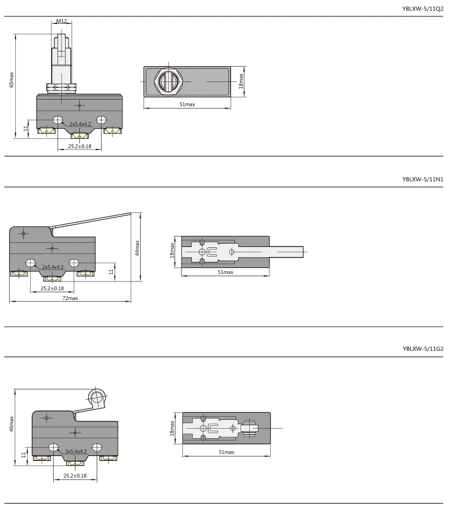 Chint YBLXW-5 Microswitch YBLXW-5/11N1 YBLXW-5/11G2 YBLXW-5/11G1 YBLXW-5/11Q1 YBLXW-5/11M YBLXW-5/11D1 CHNT Micro Switch