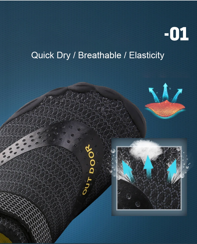 Anti Slip 5 Fingers Seaside Ocean River Kayaking Creek Shoes Quick Dry Barefoot Wading Swim Water Sport Beach Aqua Shoes
