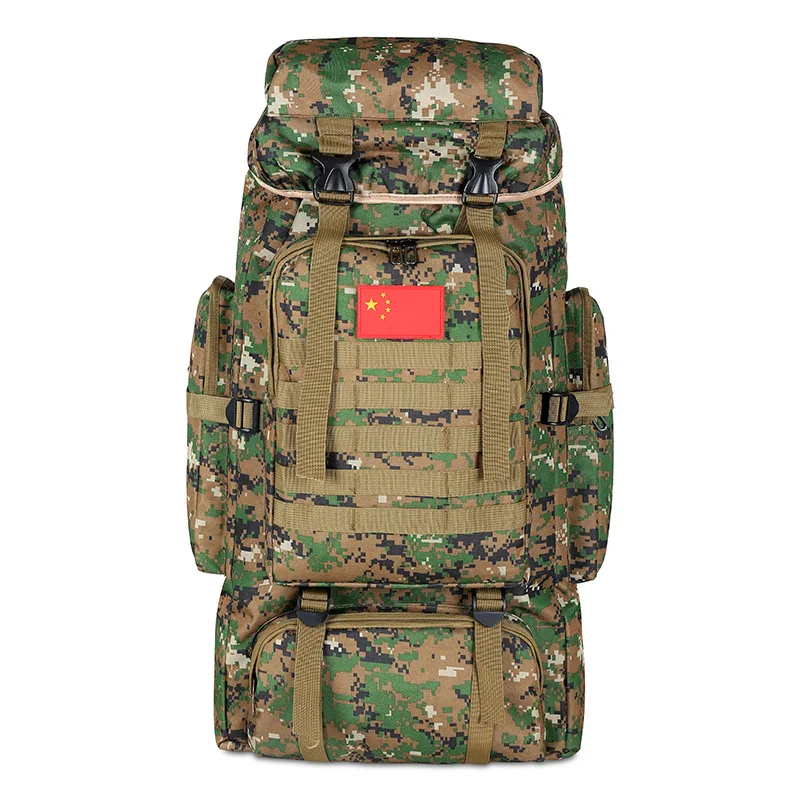 80L large capacity waterproof camouflage backpack outdoor sports mountaineering bag outdoor travel backpack