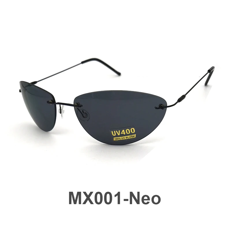 Matrix Neo 3 Ⅲ Revolution Rimless Sunglasses For Women Men  (Black, Gray) : Clothing, Shoes & Jewelry