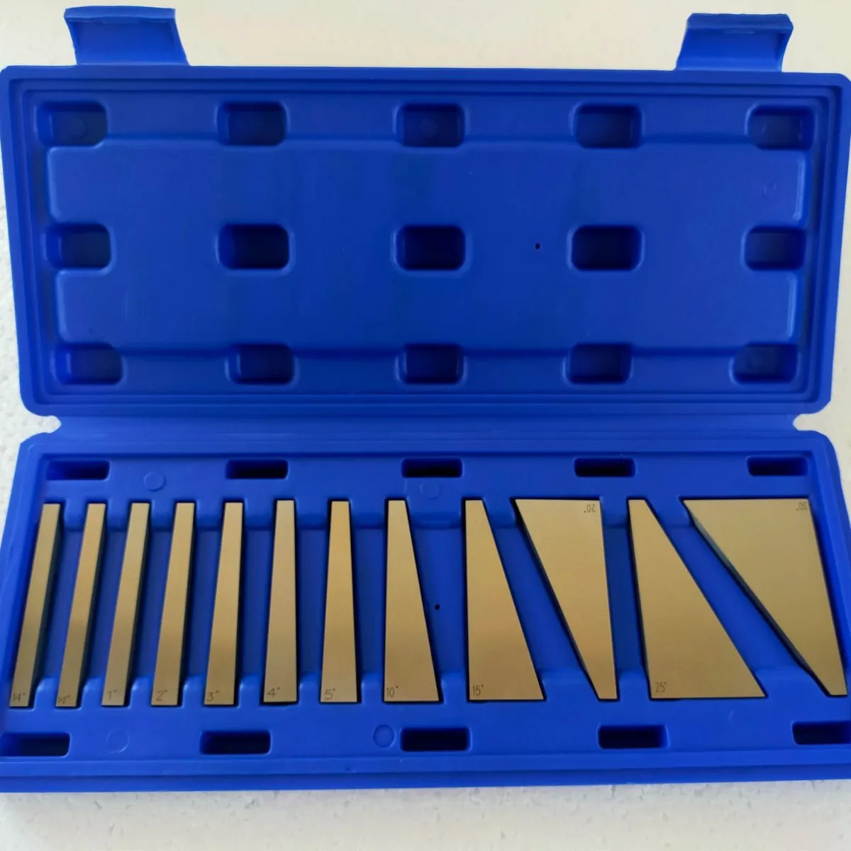 TEBAK 12pcs Set Angle Block Milling Machine Inclination Pad Precision Machine Tool Adjustment Angle Block Gage Angle Block Set