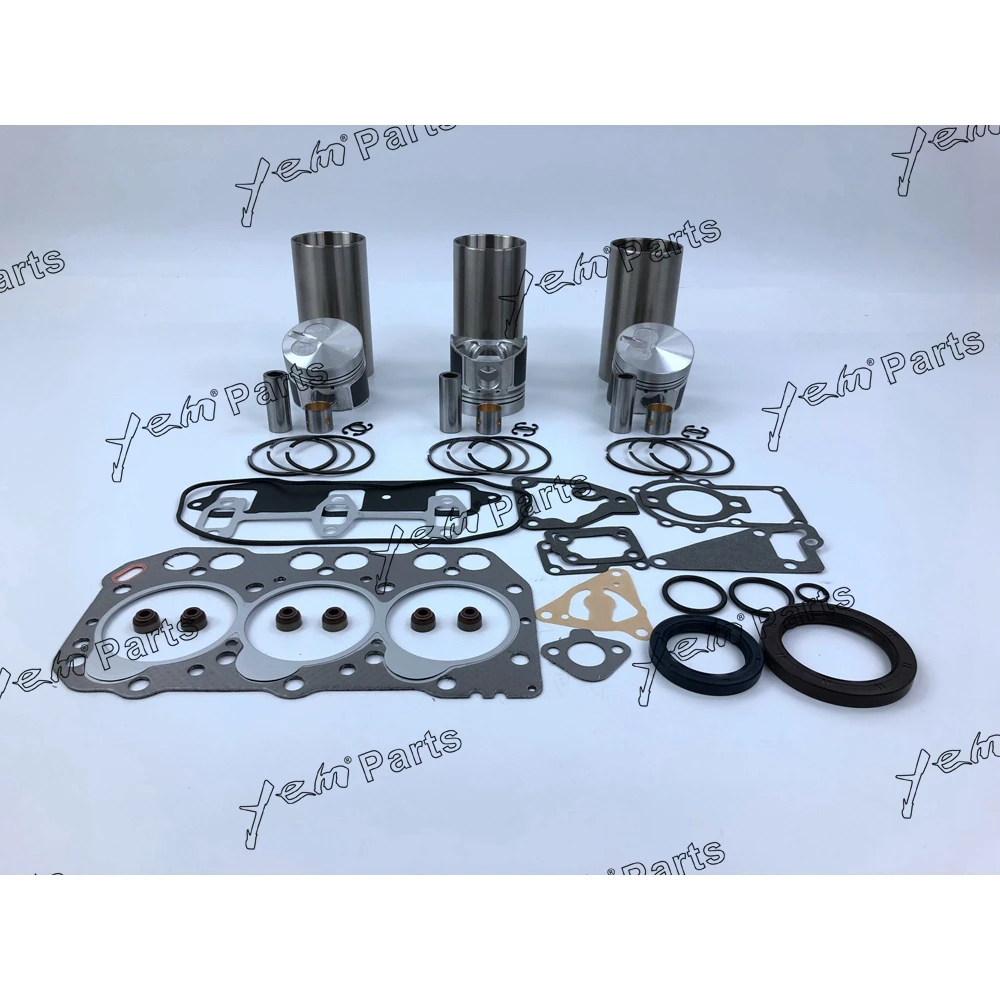 3TNA72 Rebuild Kit With Cylinder Gasket Kit Piston Rings Liner for Yanmar Diesel Engine 4