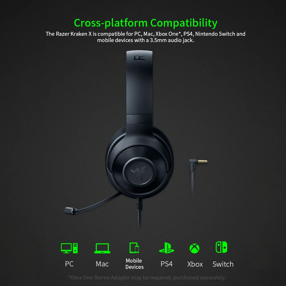 Razer Kraken X Multi-platform Wired 