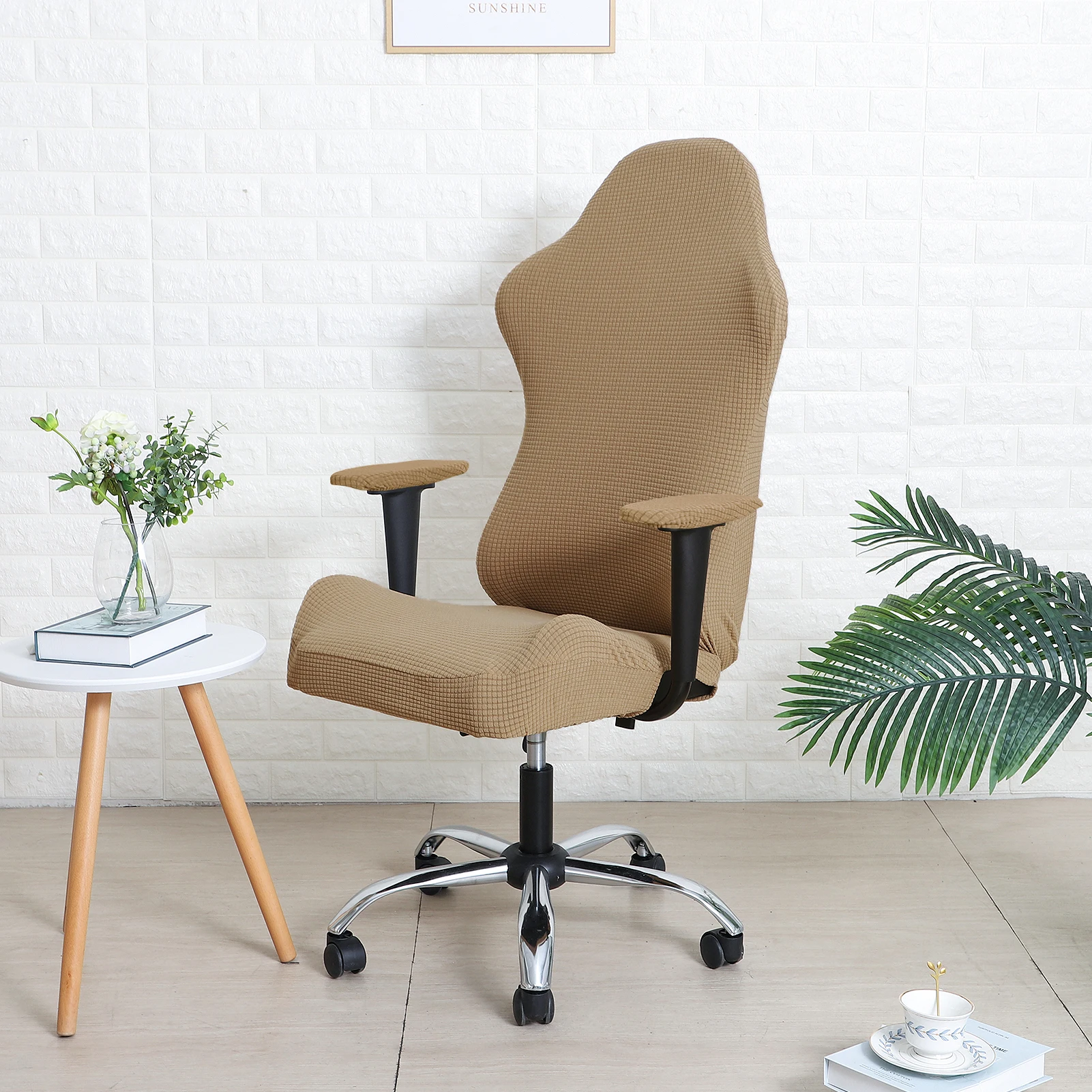 YongHo Modern Jacquard Christmas Gaming Office Chair Cover Spandex Elastic Armchair Seat aperçu 11