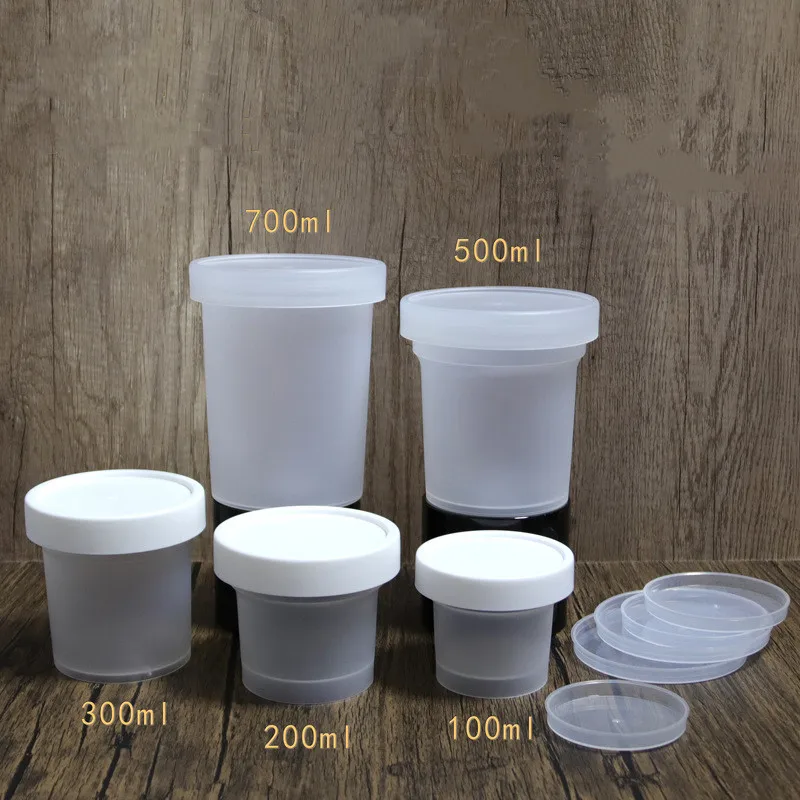蓋付きプラスチック製デザートカップ 使い捨て容器 160/200/400/600ml