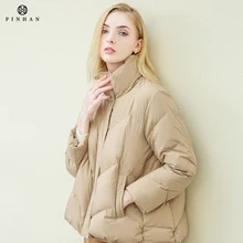 Designer customization Stand Collar lady jacket winter short coats for woman trendy  Winter women's Down Jackets