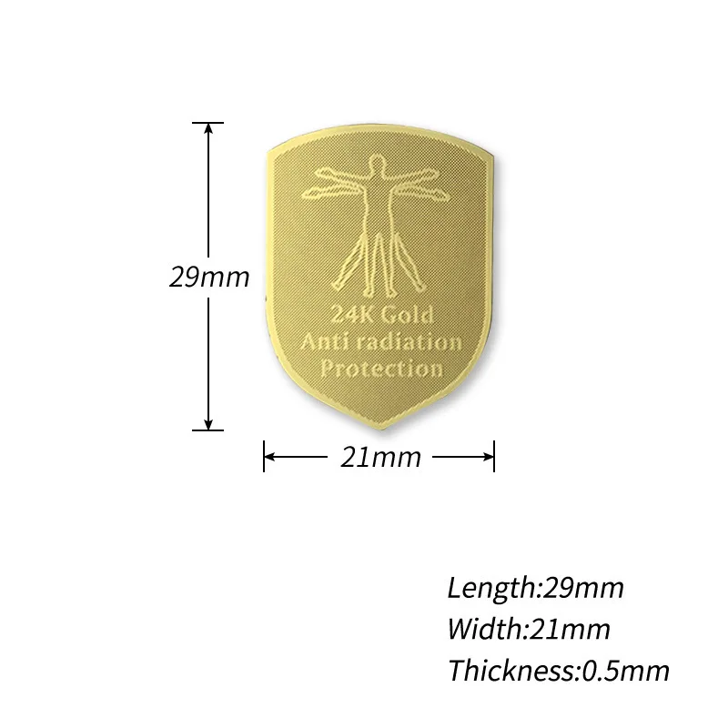 EMF protection Sticker Shield 24k Gold Negative Ion Radiation protection Energy Sticker Anti Radiation Mobile Phone Sticker