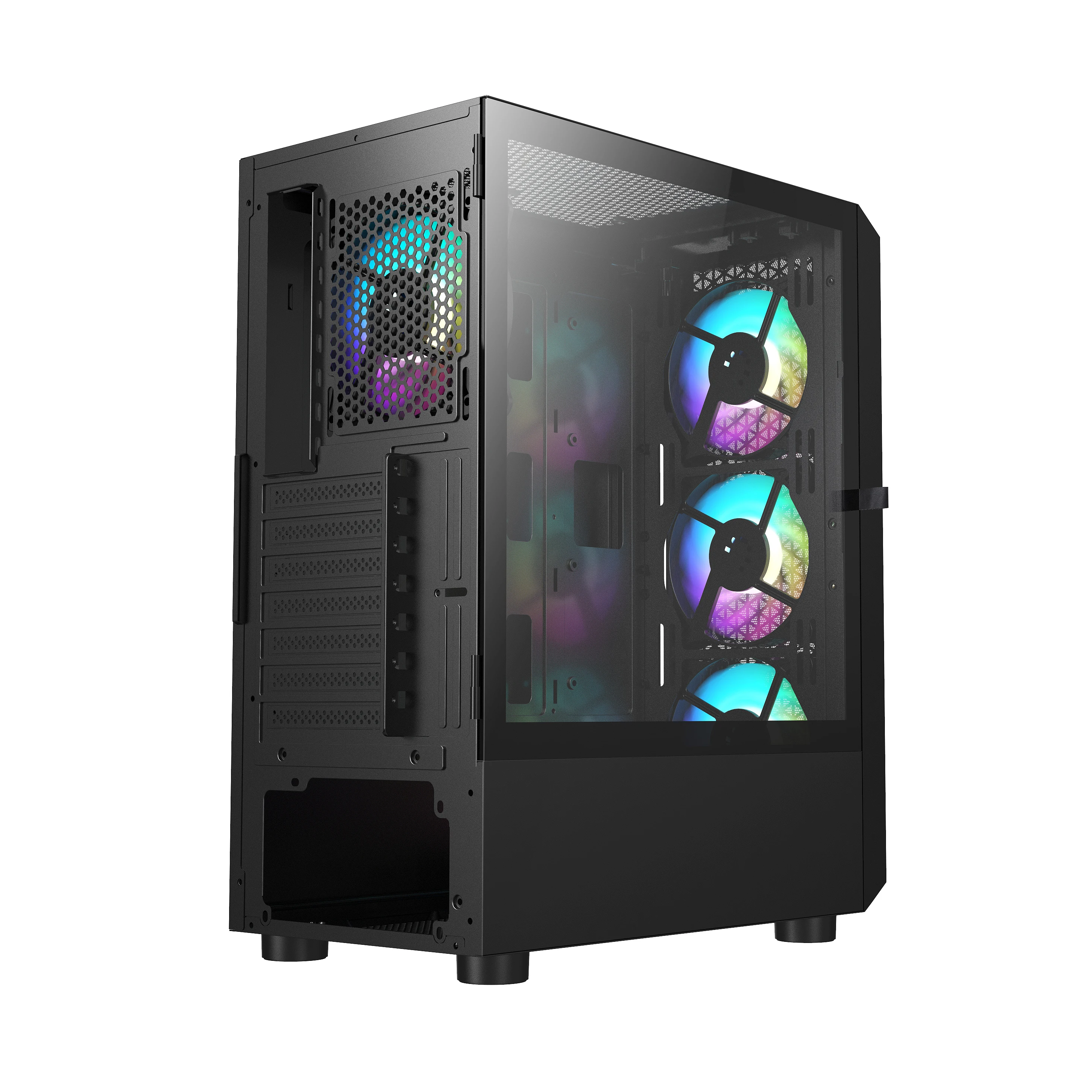 R21 Radiator Computer Pc Cases Towers Double Sides Glass Gaming case Tempered Glass or Mesh case Pc Gaming