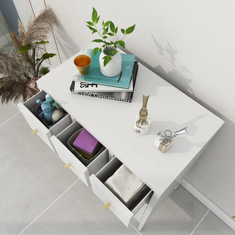 Мебель для гостиной спальни сплошной цвет большая емкость пыленепроницаемый девять ящиков тип хранения стальной шкафчик боковой Витринный Шкаф