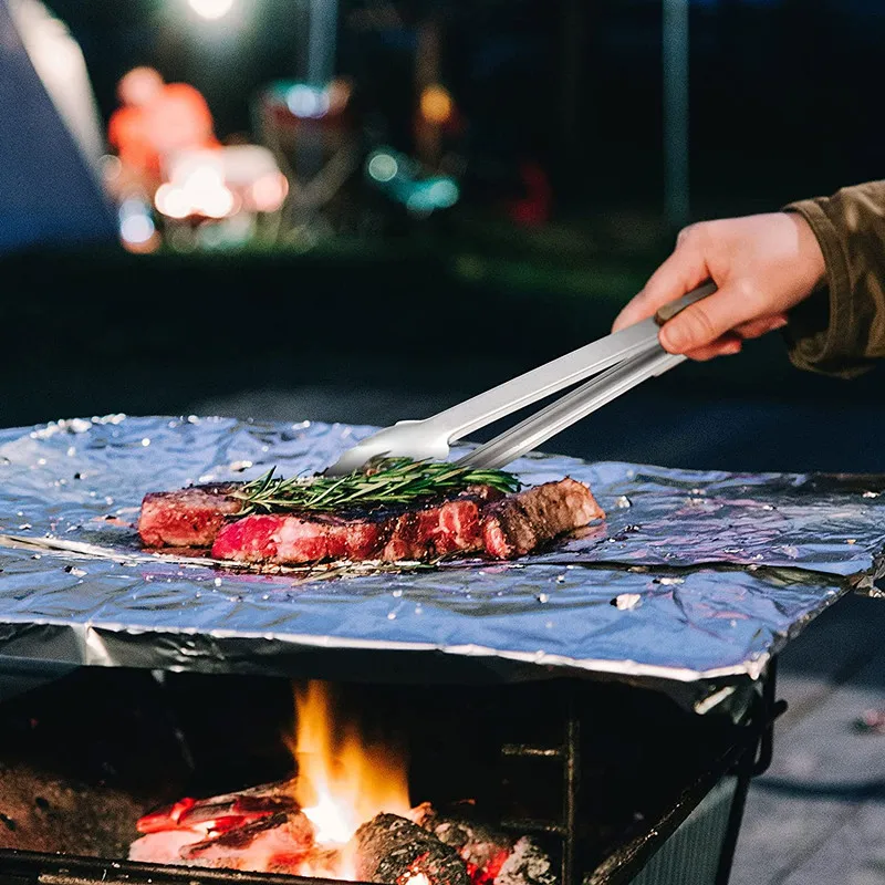 Stainless Steel Locking Kitchen Cooking Tongs Metal BBQ Grill Tongs for Grilling Food supplier