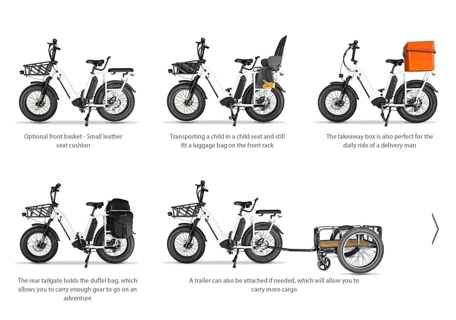 Greenpedel Dual Battery Cargo Ebike 500w 750w Factory Price Food