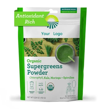 Mixing Powders Super Greens Superfood Green Juce Flavor Blue Coosea Premium Spirulina Extract Powder Instant Drink Moringa Kale