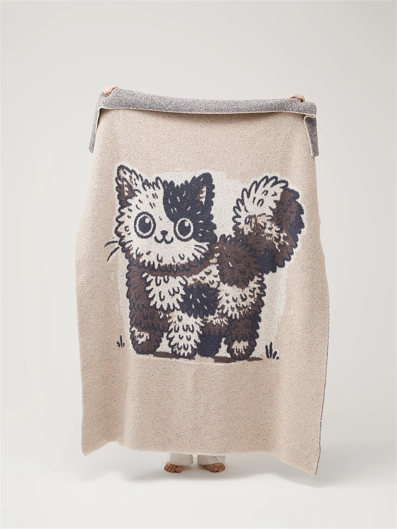 2024 New Cute Knitted Blanket Warm Soft and Comfortable in Winter fb supplier