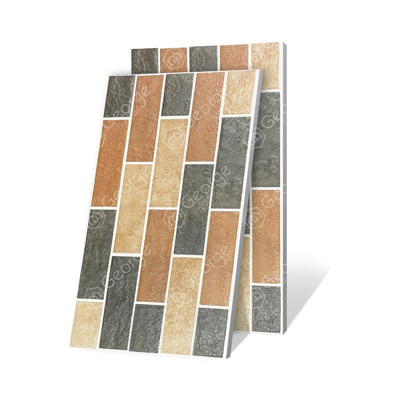 Outdoor Ceramic Tiles Look Like Real Colorful Stone Design Glossy
