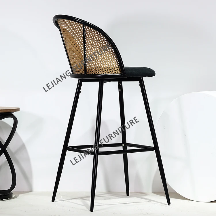 Free Sample bar Furniture Rattan High Barstools Kitchen Modern Tabouret De Stools bar Chairs Counter bar Stools for Kitchen