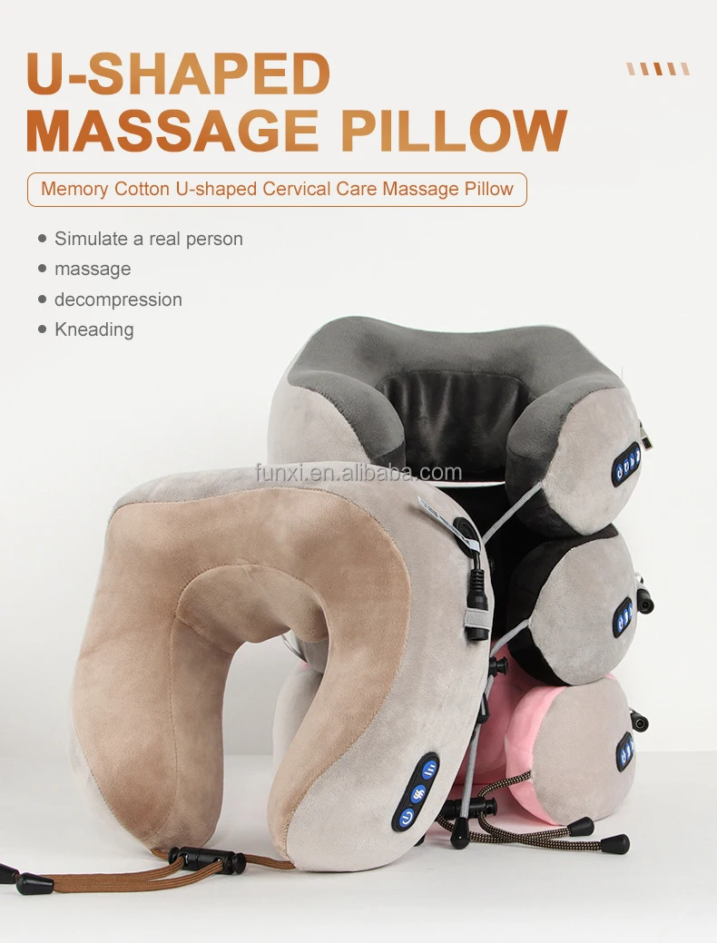 Multipurpse Massage Machine Travel Car Home Massager Pillow Electric Infrared Ushaped Neck