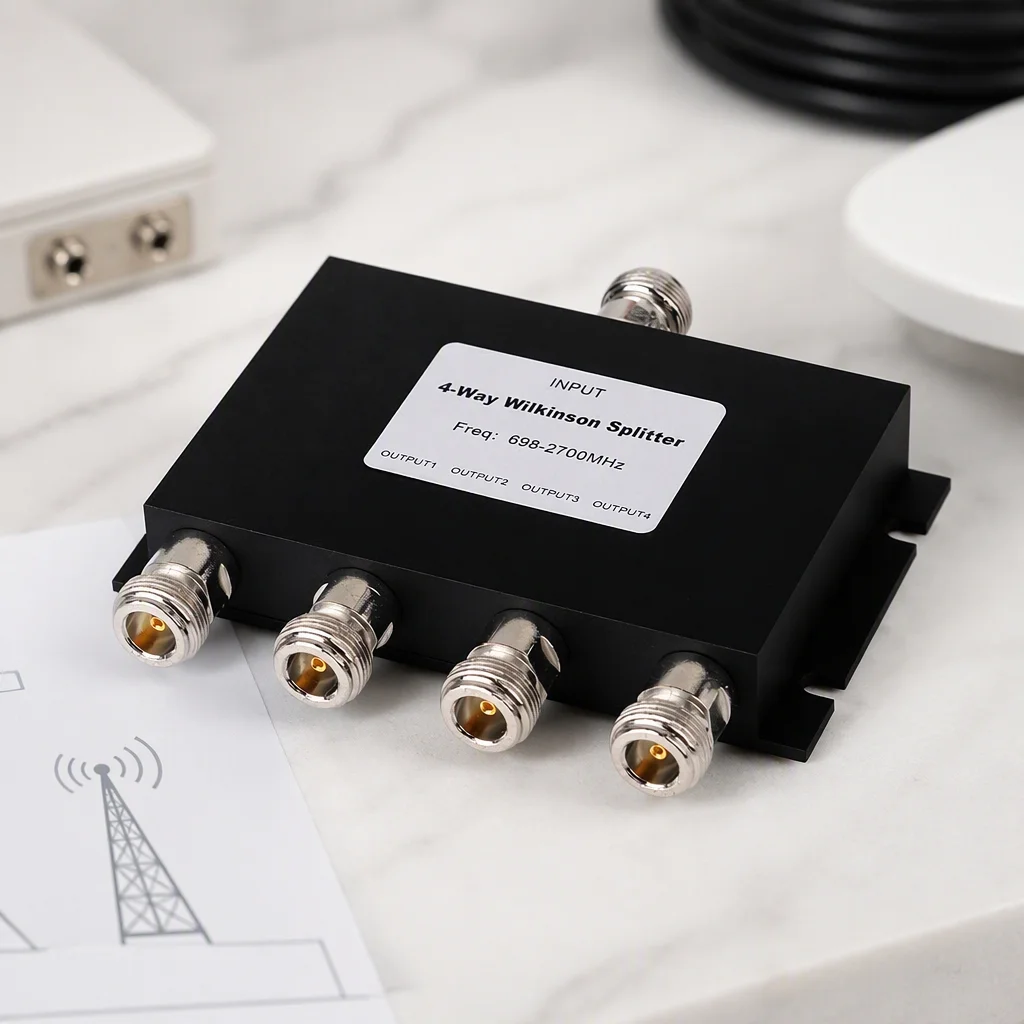 4 Way Microstrip Power Splitter 698-2700MHz SMA RF Divider Combiner for DAS Project