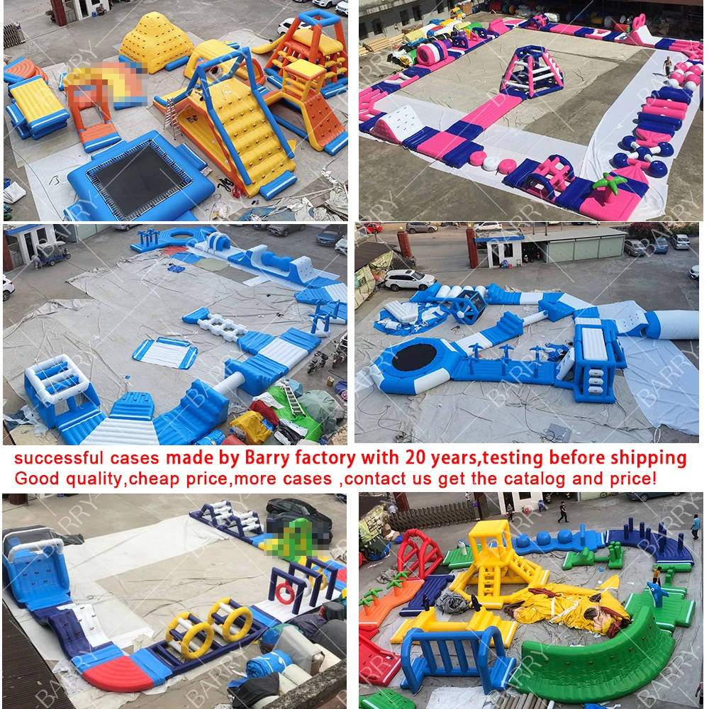 New Design Project  Pvc 0.9Mm Commercial Floating Island Aqua Park Equipment Beach Floating Inflatable Sea Water Park Game