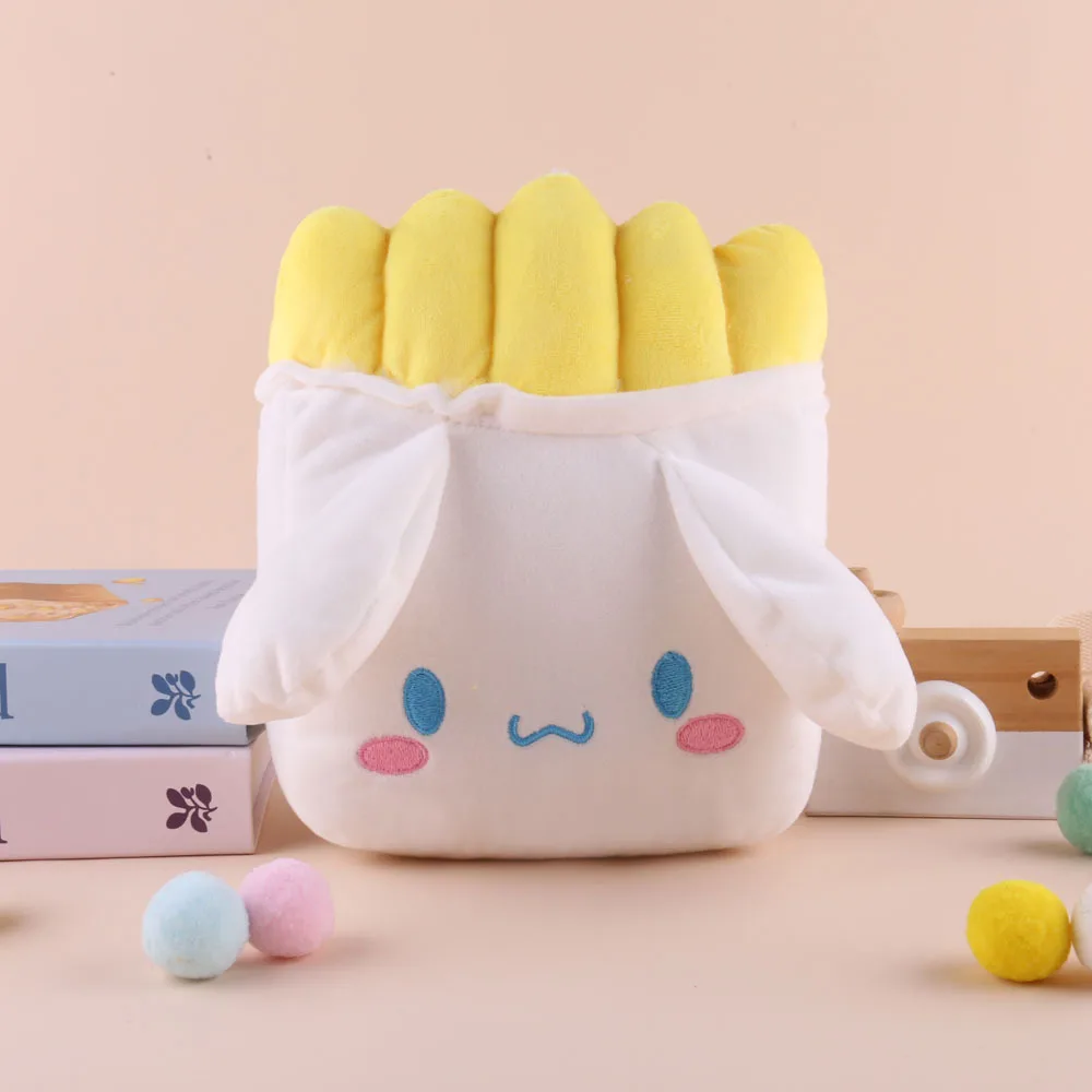 Custom Design Plush Toys Crab Machine Chips Toy Kuromi Melody Doll Cartoon French Fries Doll Hi Kitty Plush Claw Doll Toy