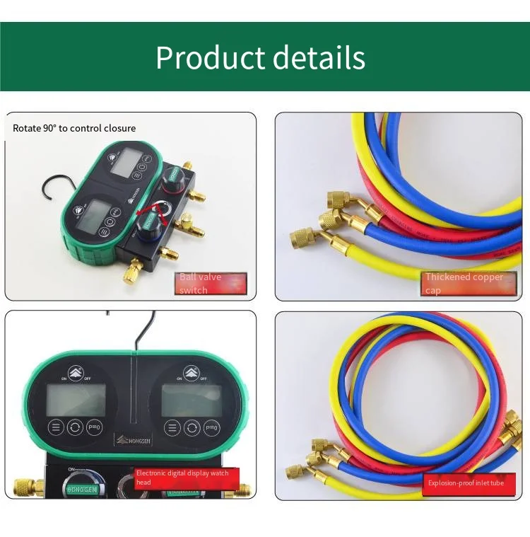 Refrigerant R22 R134 Manifold Gauge Digital Manifold Gauge Set Hvac Air