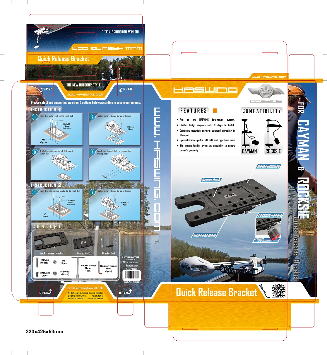 59927 Haswing Quick Release Bracket For Bow Mount Trolling Motor Buy Haswing,Quick Release