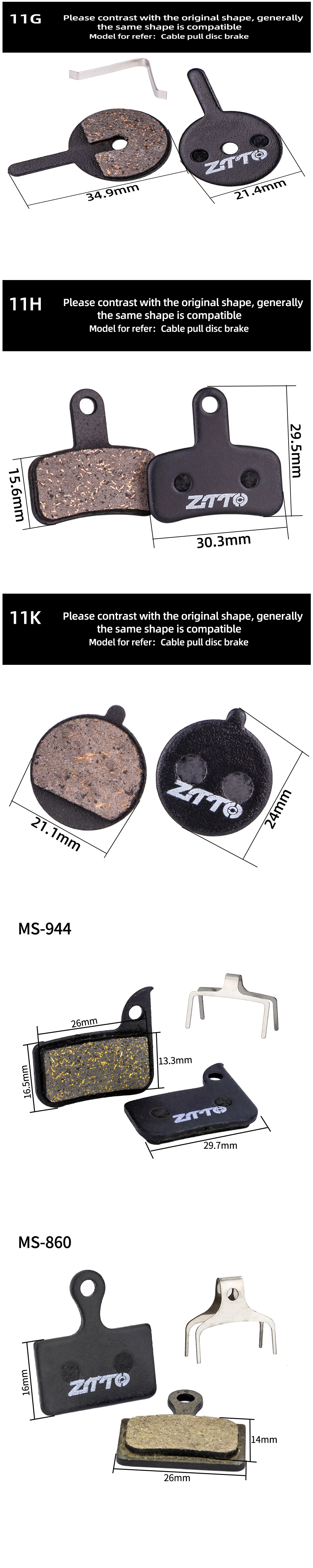 Ztto Mtb Semi Metal Quiet Ceramic Brake Pads Universal For M80 M6100 Mt0 Guide Code E9 Db Er Mt6 Mt4 Disc Brake Buy Mtb Mountain Bikes Cycling Road Bicycle Resin Disc