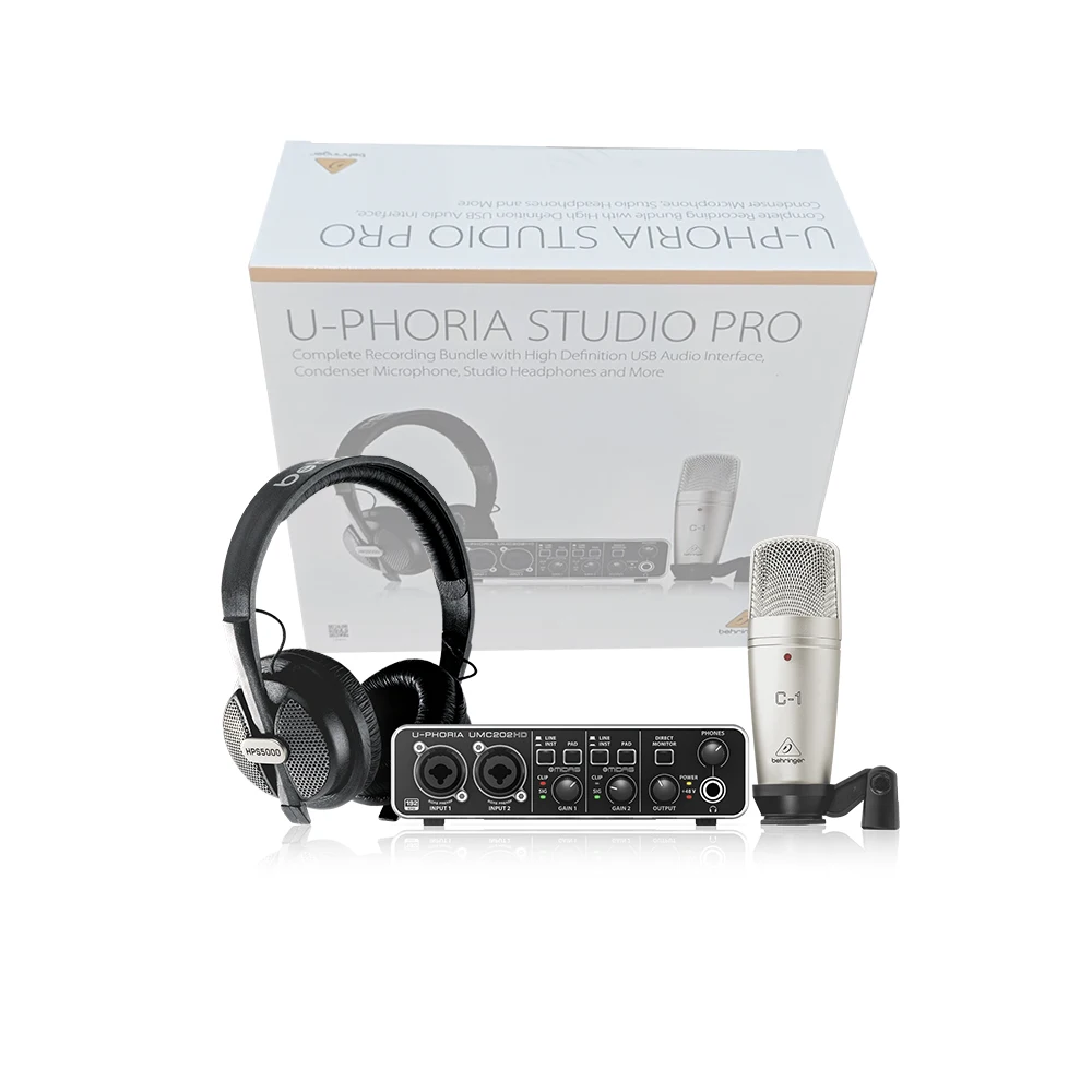 Behringer U-Phoria Studio Pro Recording Bundle - PA System&USB