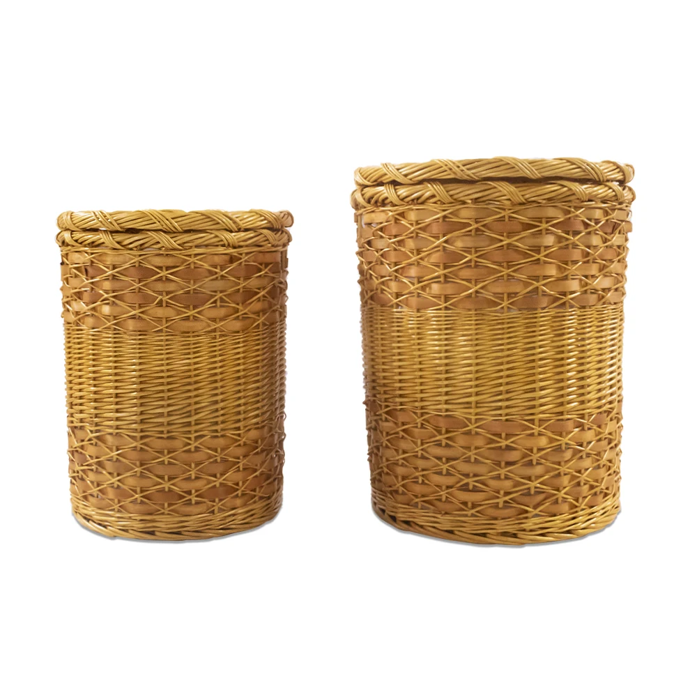 JY Foldable PA+PE Wicker White 1 Piece Penguin Shape Clothing Organizer Laundry Basket for Wardrobe and Bathroom