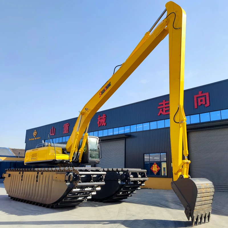 46ton Amphibious Dredger Shanzhong SZ500C Marine Crawler Excavator Amphibious Digger for River Dredging Works