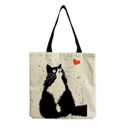 Bolsa reutilizable con diseño de gato Not Today, diseño Bolsa reutilizable con diseño de gato Not Today, diseño