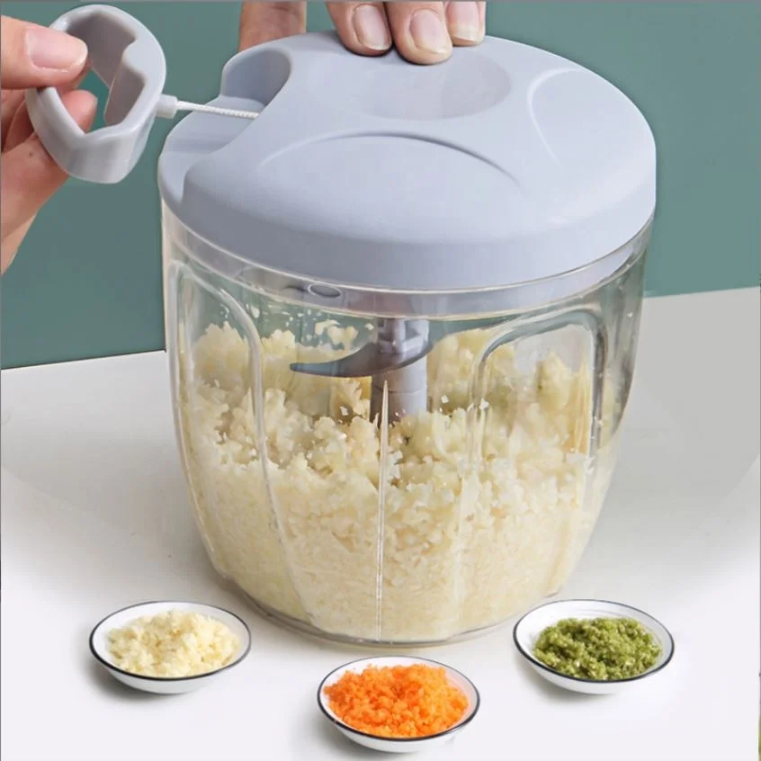 Handheld Steel Kitchen Grinder Cutter Mini Manual Meat and Vegetable Press Chopper for Garlic and Vegetables