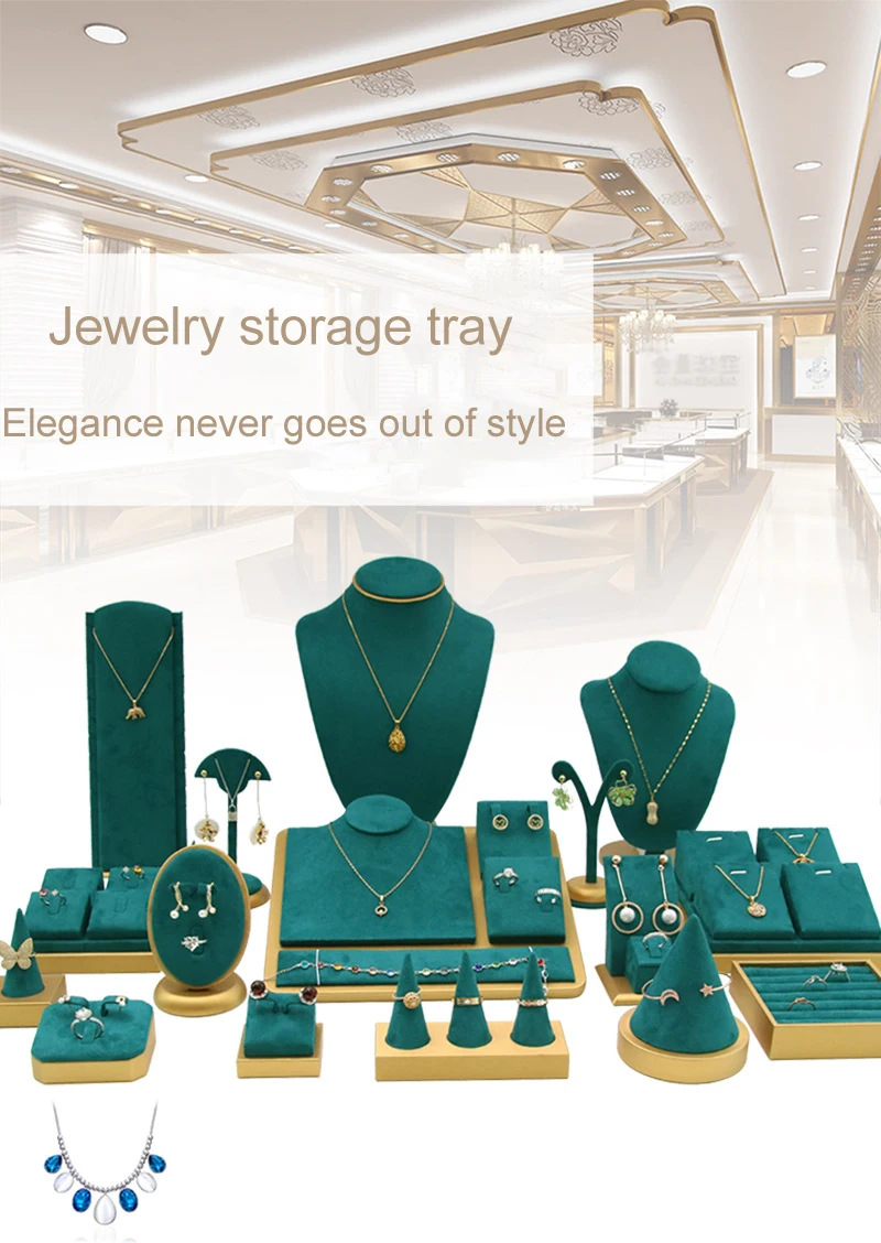 Earring display rack section showing organized presentation slots
