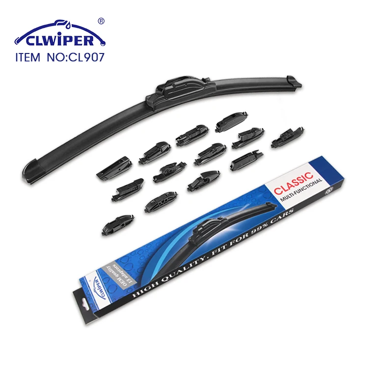 CLWIPER CL907 Auto Parts Multifunctional Soft Wiper Blade with 16 Adapters