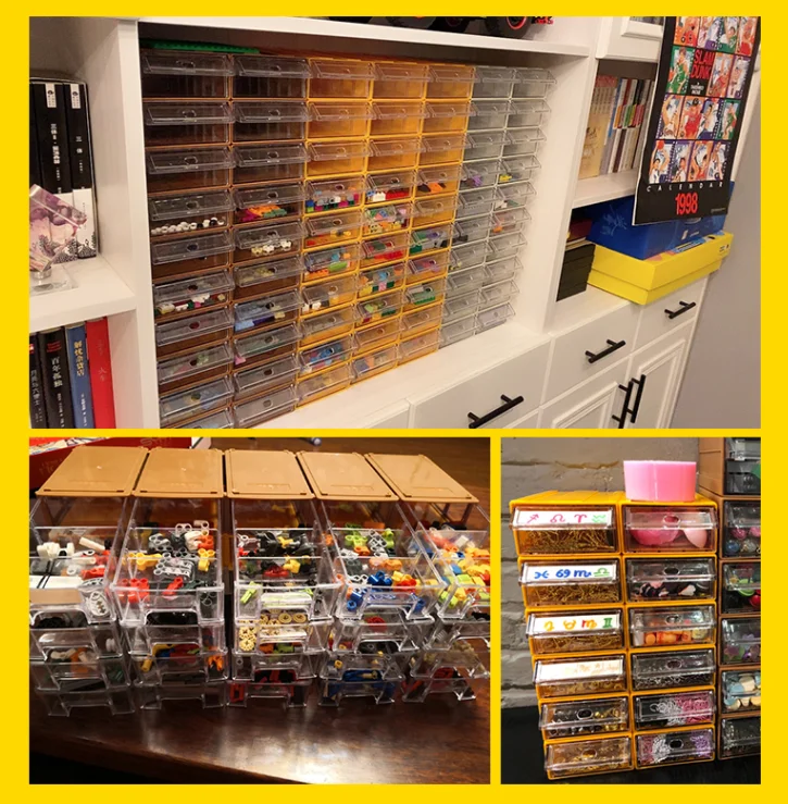 Warehouse Plastic Stackable Storage Drawers For Hardware Accessories